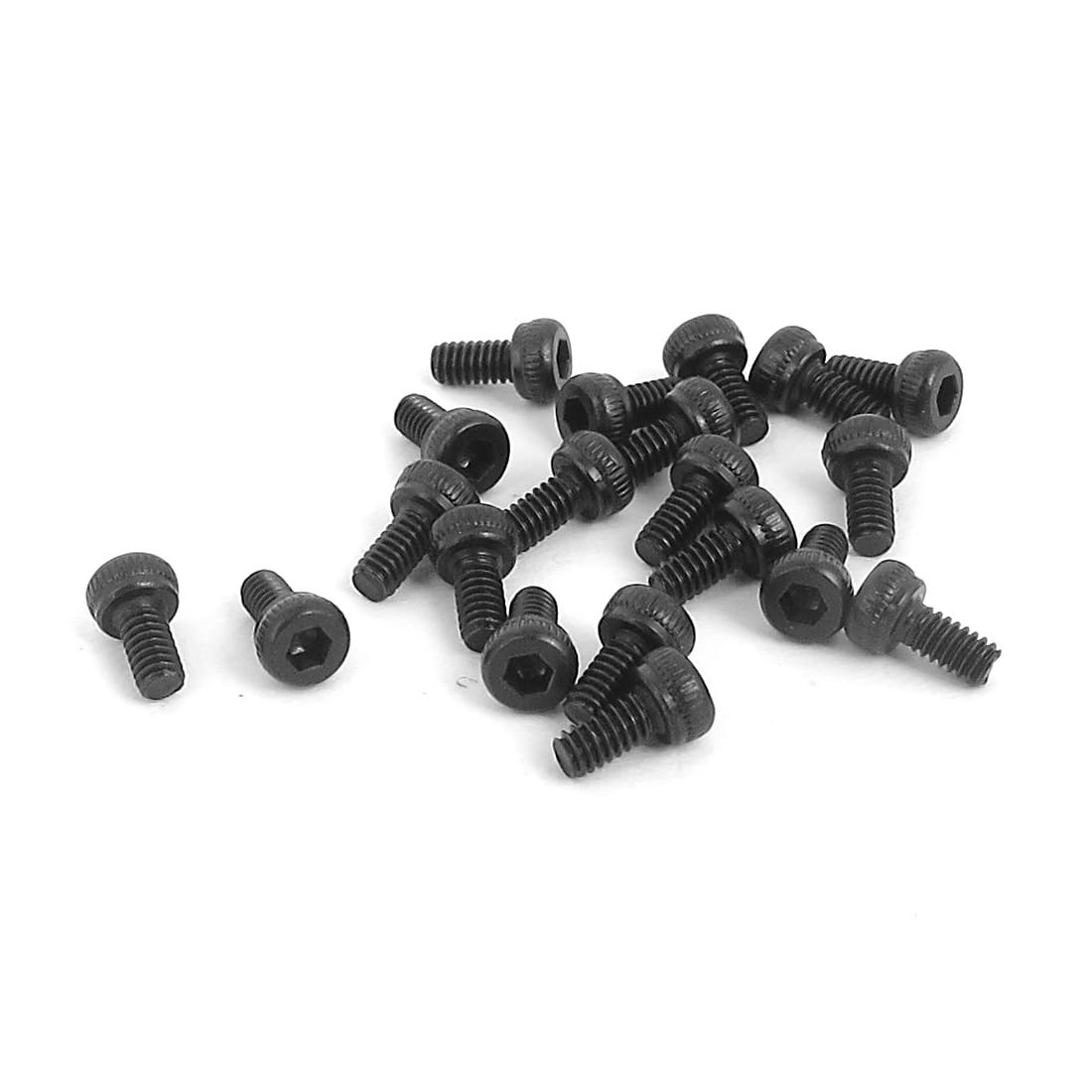Unifizz M2x4mms Hex Socket Head Cap Screws Bolts Full Thread 12.9 Grade Alloy Steel Black Oxide Finish Allen Socket Drive Machine Screws 20Pcs