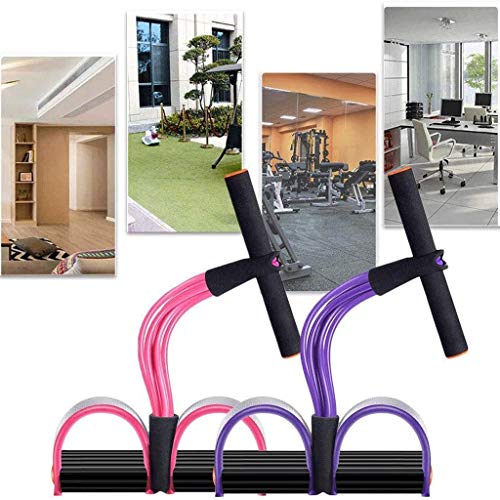 Cuerda elástica con pedal para fitness y tonificación miniatura 2
