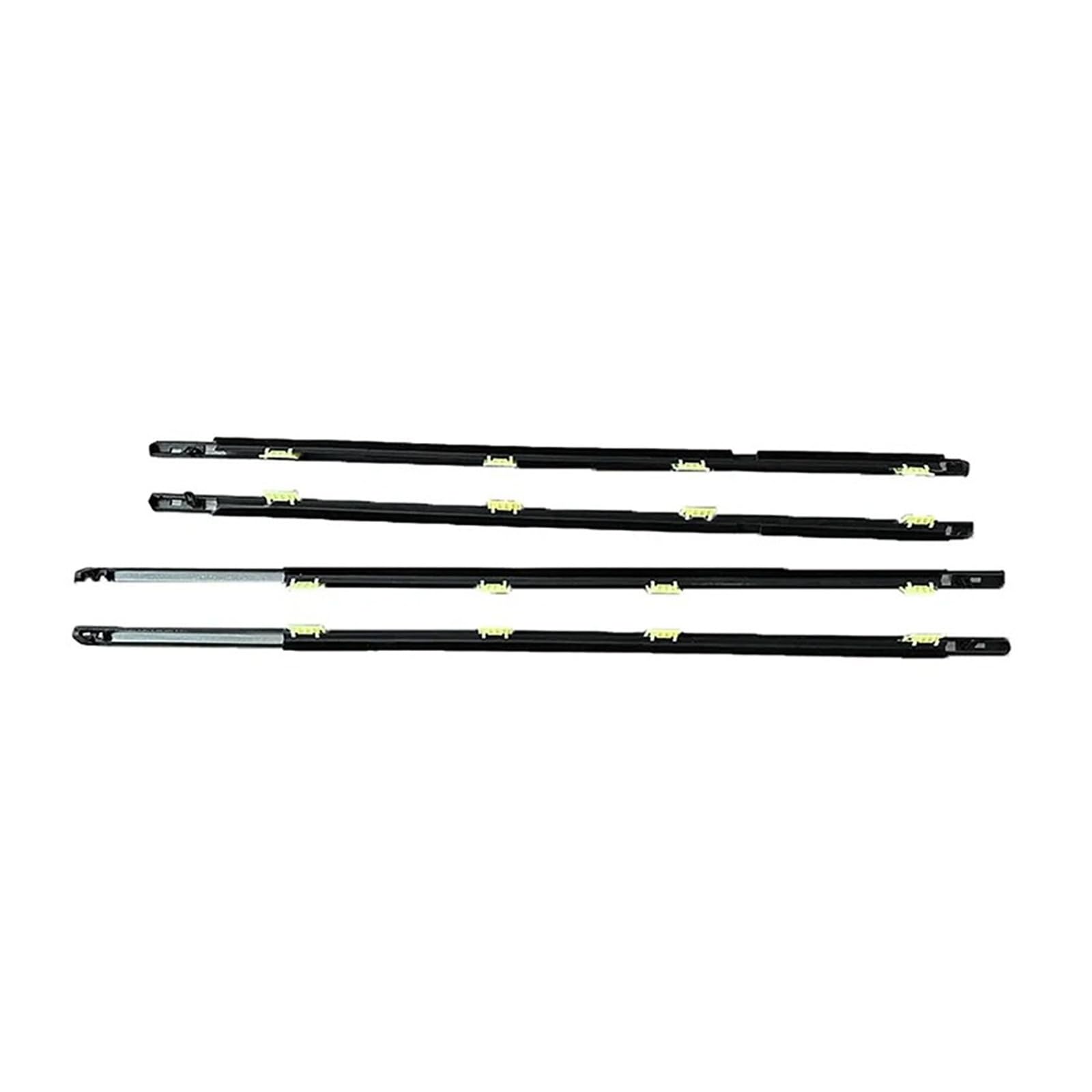 Uussup One Color Rubber Seal Weather Stripping 4Pcs/Set For Civic 2001-2004 2005 Car Accessories Rubber Black Weatherproof Protective Sealing Window Weather Strips