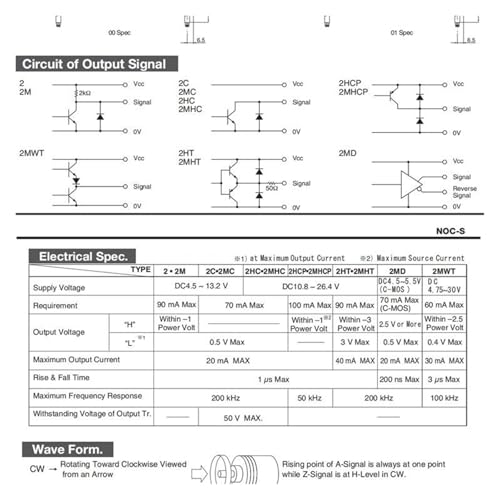 Encodeur rotatif NOC-S5000-2MD capteur incrementale pour automate - 4