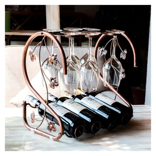 Soporte Vintage de Bronce para 4 Botellas y 6 Copas miniatura 7