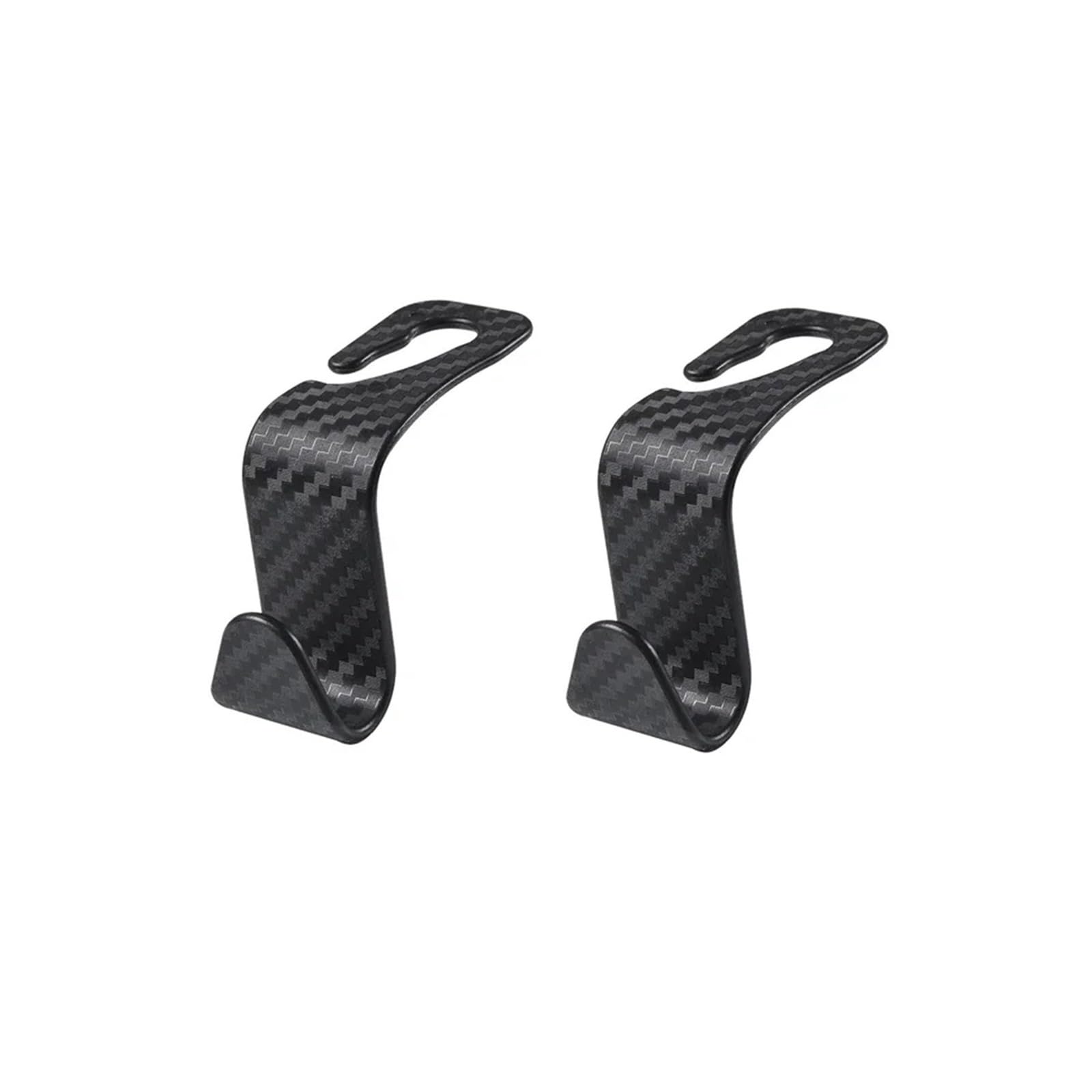 KXFVYNE 4Pack Car Carbon Fiber Hook for Bags Clips Front Headrest Organizer Holder Auto Fastener Hangers Accessories(Carbon Fiber 2pcs)