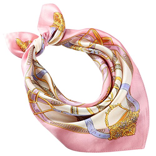 Women's Elegant 100% Silk Square Scarf Decorative Neckerchief 20" * 20"2
