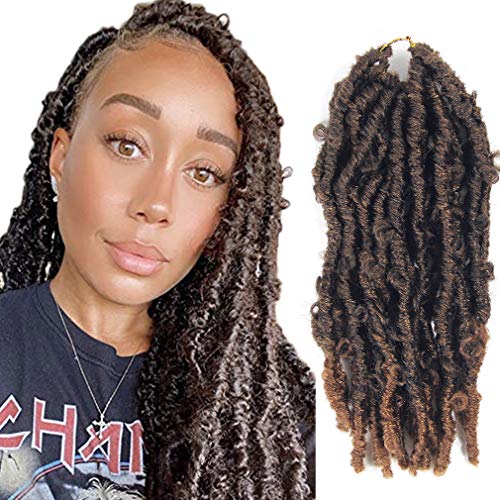 Lady Corner 6 Pack Butterfly Hair Crochet Braid Hair 12 Inch Fluffy Distressed Butterfly Hair Pre Twisted Synthetic Hair Extensions (T30)