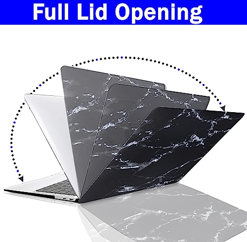 Image of Case Compatible with MacBook Pro 13 Inch Retina 2012 2013 2014 2015 A1425 A1502 Plastic Hard Shell Cover Case, Marble Black /White