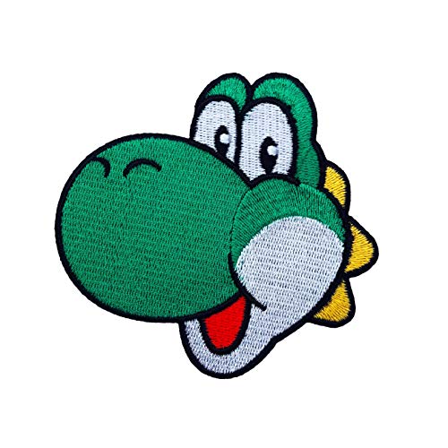 Yoshi Patch Dinosaur Embroidered Iron / Sew on Badge Applique Costume Cosplay Mario Kart / Snes / Mario World / Super Mario Brothers / Mario Allstars Souvenir
