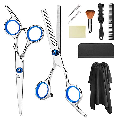 Professional Hair Cutting Scissors Set 9 Pcs Hairdressing Scissors Kit, Hair Cutting Scissors