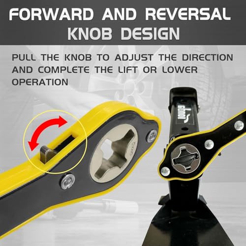 Image of REWOP Universal Car Jack Wrench, 360 forward and reverse knob Labor-Saving design, Scissor Jack Lift Speed Handle Tool, Jack Lug Handle Tool, Tire Wheel Jack Wrench, Ratchet Wrench