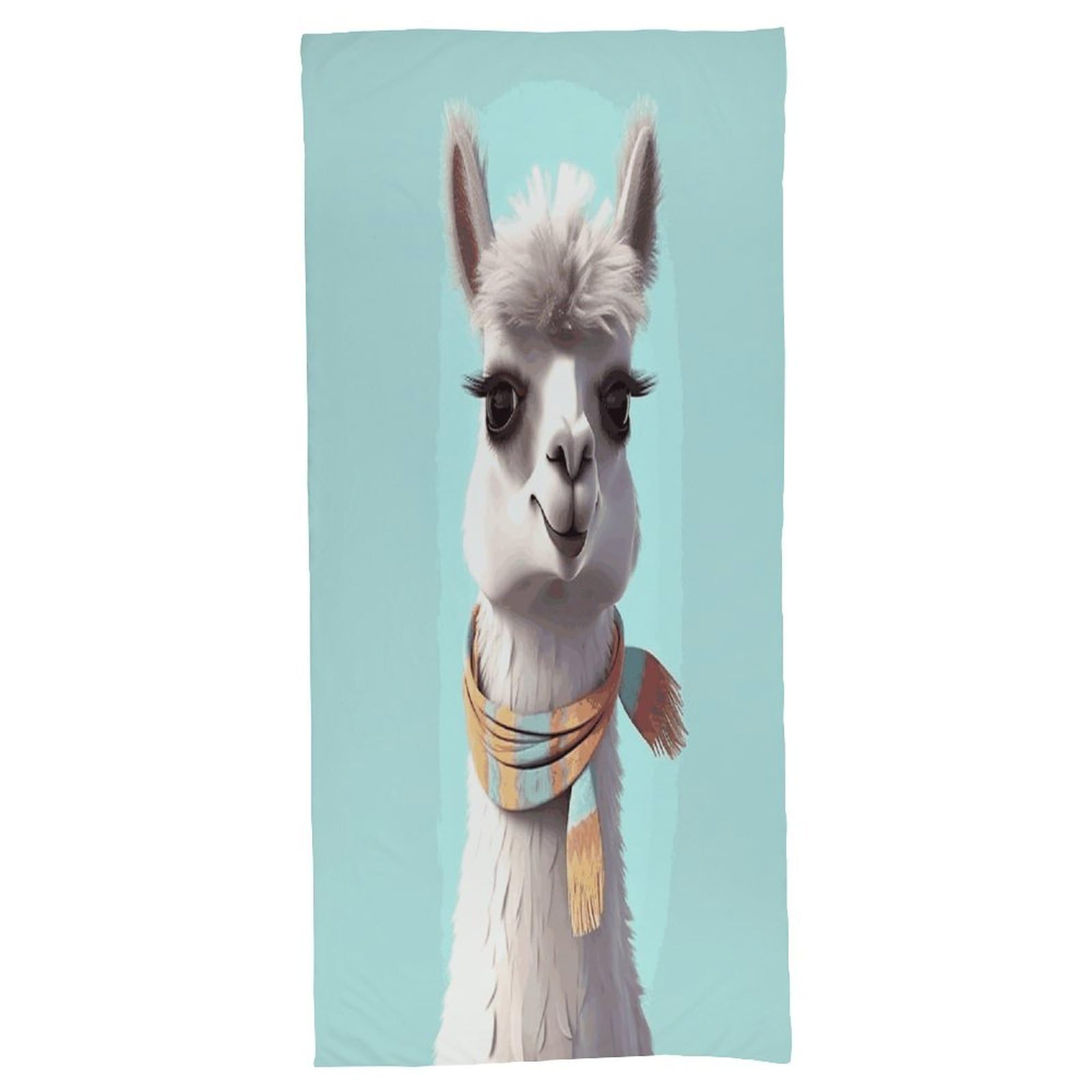 Fekiloot Men's Style Funny Cartoon Llama Bath Towel Highly Absorbent,Beach Towels For Wo,Pool Towel Bathroom Essential For Beach,Gym,Travel, Camp