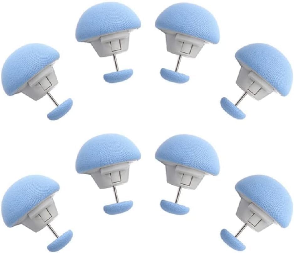 Duvet Clips, Duvet Cover Clips, Sheet Button Fasteners, Mushroom Quilt Fixing Pins, Anti-Slip Bed Sheet Holders, Bedding Accessories for Blanket & Comforter (Random Color)_ (Pack of 8)-image-35