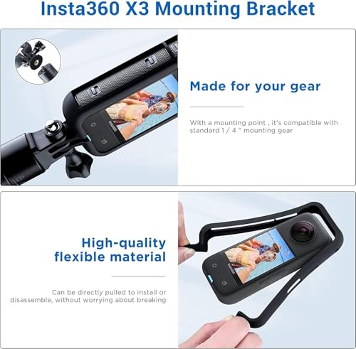 Image of Insta 360 X3 Plastic Protective Frame Border Case | Anti-Fall, Anti-Scratch, Shockproof Cover Cage for Action Camera | Durable Protective Housing for Insta 360 X3