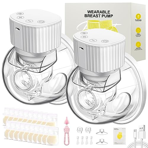 Milchpumpe Elektrisch Tragbar,Wiederaufladbare Freihändige...