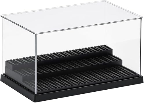 Acrylic Minifigure Display Case   Clear Dustproof 3-Tier Mini Figure Display Case for Action Figures & Block Characters, Collector Display Box Storage Compatible with Lego Minifigure