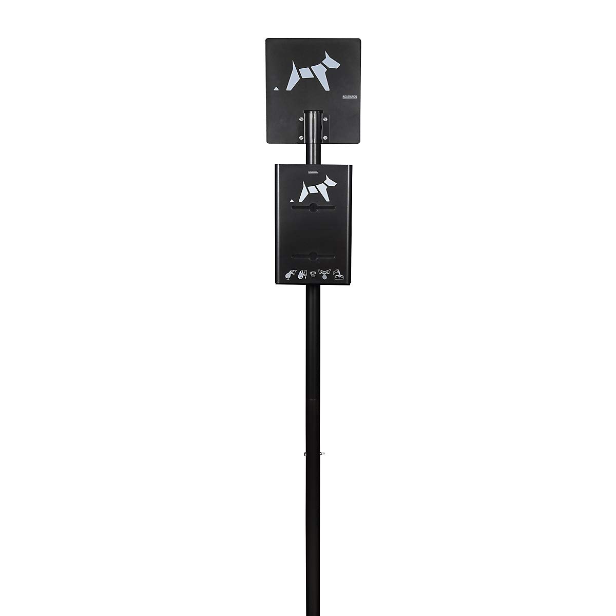 Rossignol Hygeca - Postes con dispensador de bolsas para excrementos de perro, 5 colores, gris antracita mate