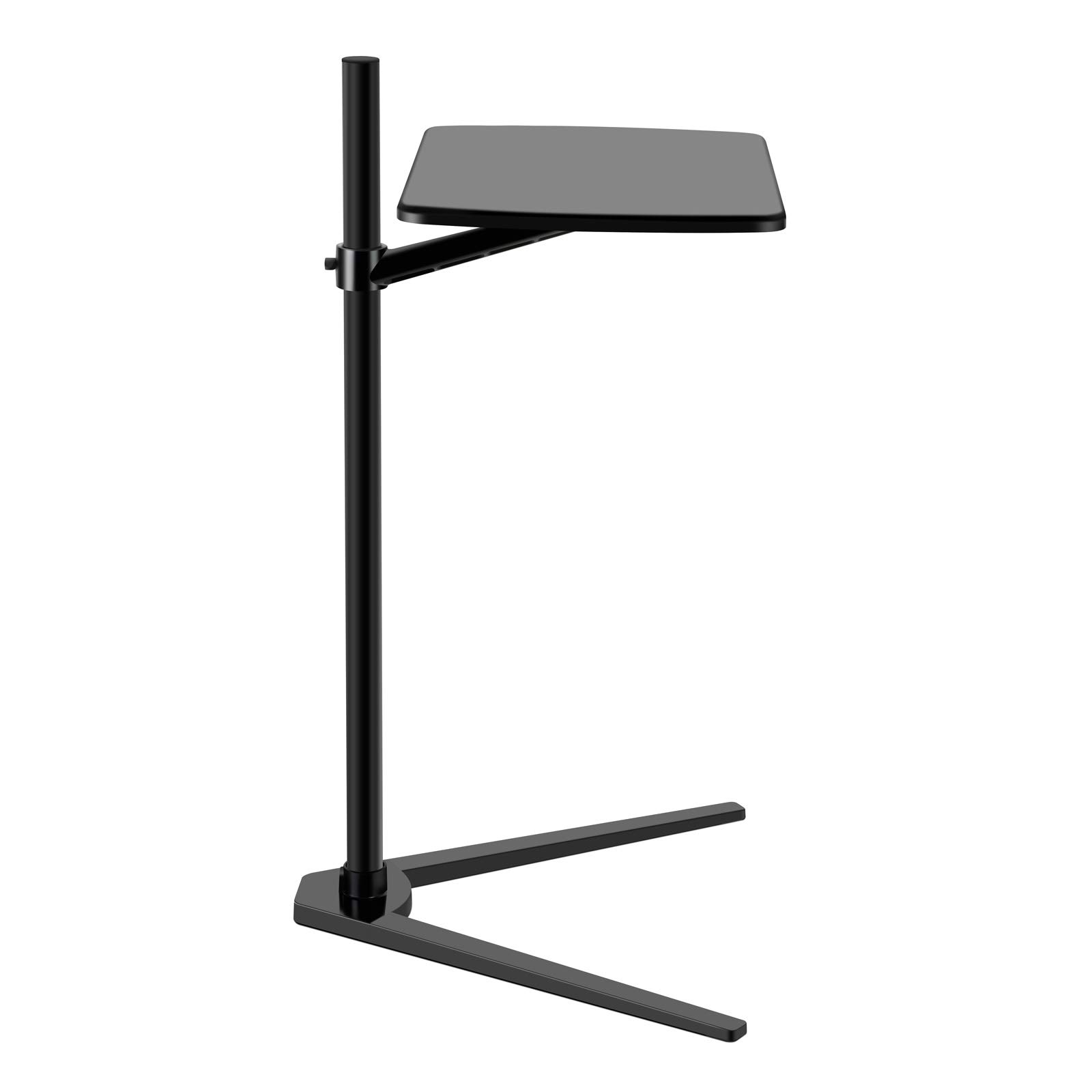 Overbed - Supporto da tavolo regolabile in altezza per letto o divano, scrivania per computer portatile (lavagna nera)
