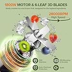 Blenders for Kitchen, Smoothie Blender, Professional Countertop Blender for Smoothies, 1800 Peak Watts, 68 Oz Large Capacity, for Ice Crush, Frozen Drinks, Black - Image 4