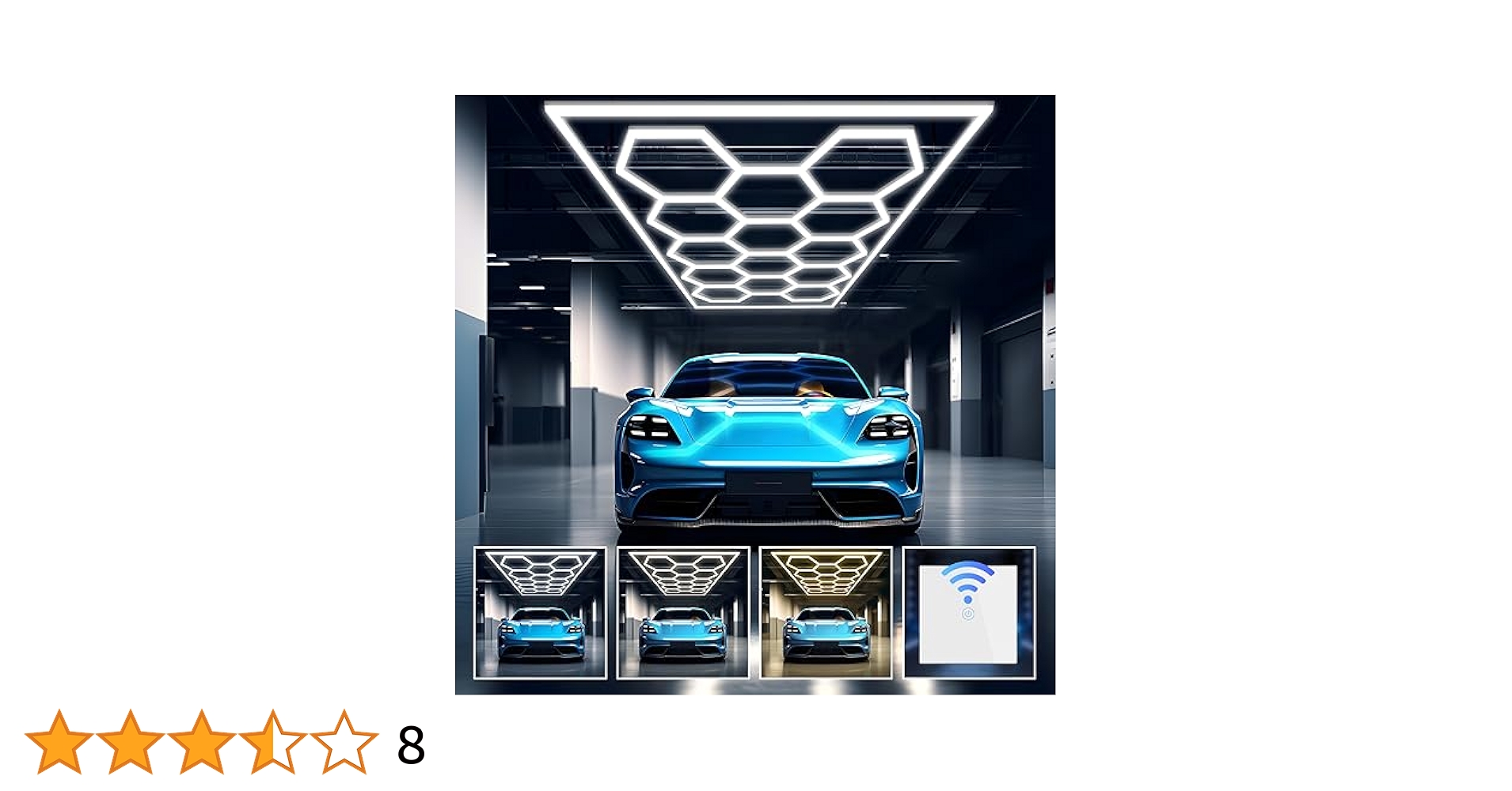 ALLYES Hexagon Garage LED Light, Hex Ceiling Light 552W