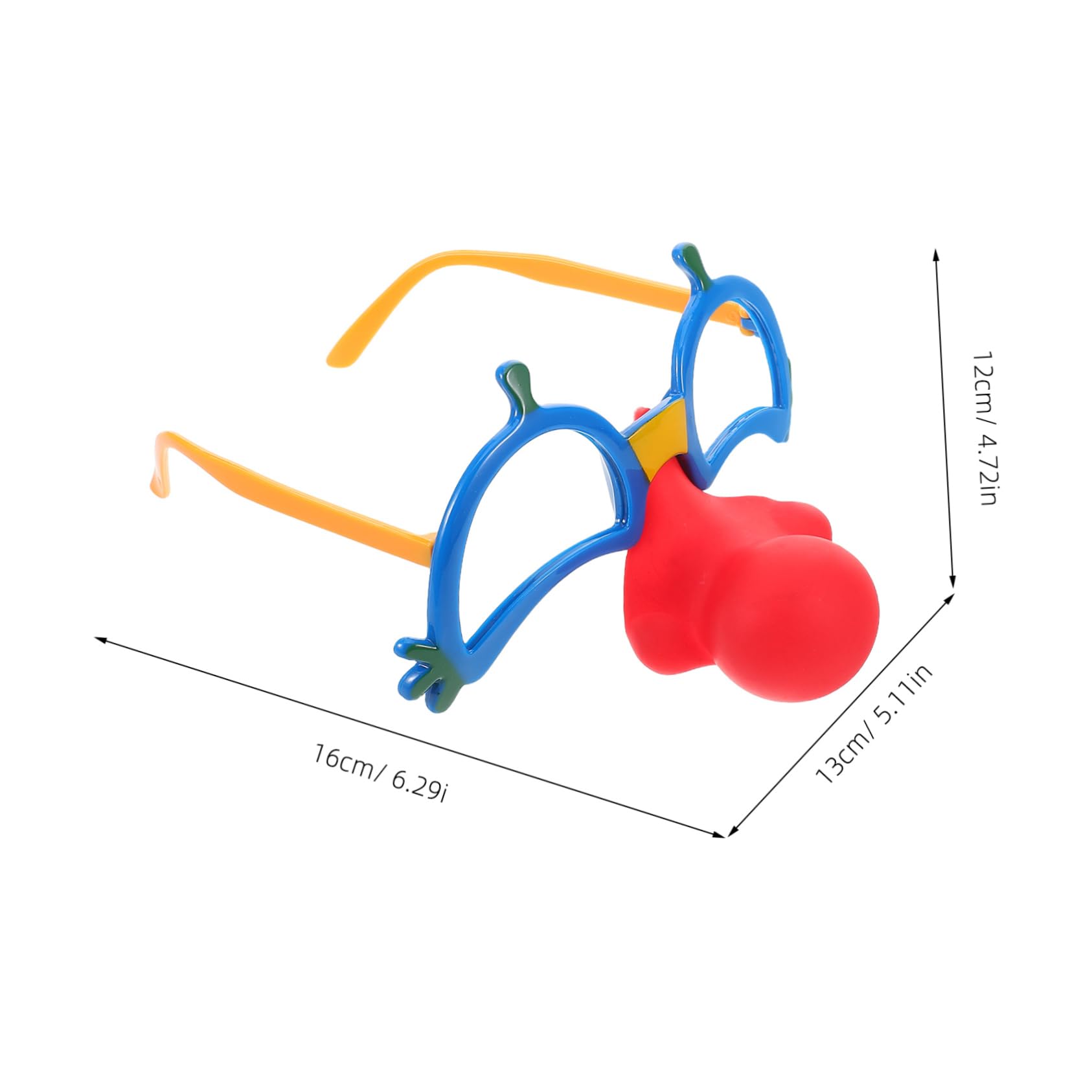 PRETYZOOM Clown Red Nose Glasses Funny Nosepad Glasses Party Decorations Plastic Eyewear Present