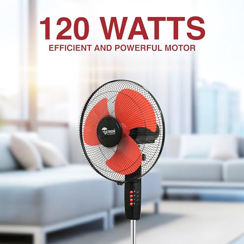 Image of ULTRON Black Thunder 2 in 1 Pedestal & Table Fan (16 Inch) | 120W Powerful Motor | 2300 RPM High Speed | 110 CMM Air Delivery | 3 Speed Control | Jerk-Free Oscillation | 2 Year Warranty