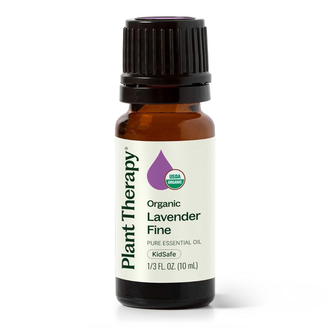 Plant Therapy Organic Lavender Fine 10 mL (1/3 oz) 100% Pure USDA Certified, Undiluted, Therapeutic Grade
