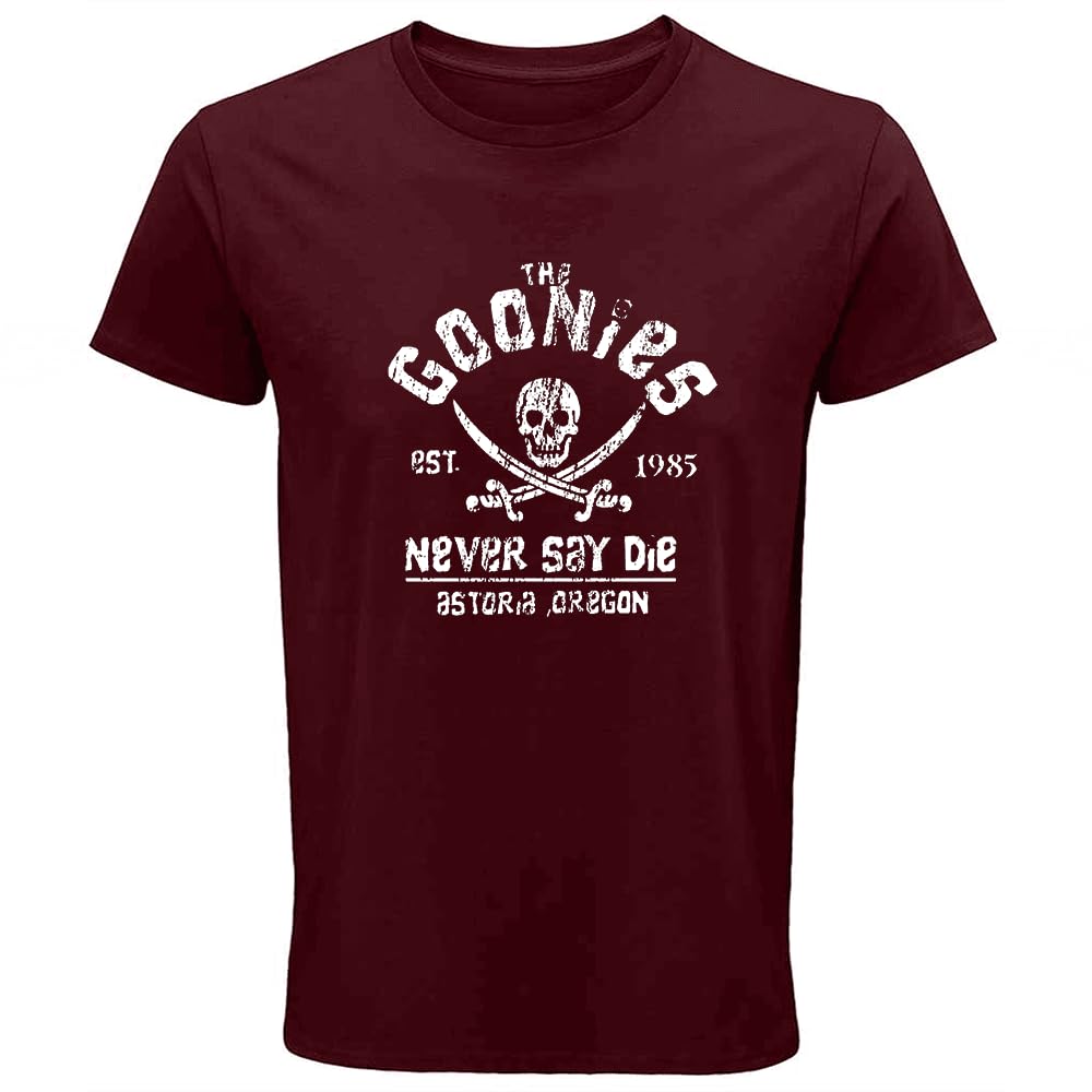 Fortune Unisex Burgundy The Goonies Slogan Printed T-Shirt