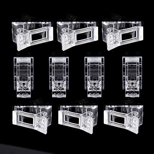 10PCS Nail Tips Clip for Quick Building Polygel, Plastic Transparent Nail clips for Polygel Finger Nail Extension UV LED Builder DIY Manicure Clip Clamp Set