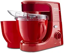 Batedeira Planetária Philco PHP500V Duo Bowl Turbo 4l 500W Vermelho 127v