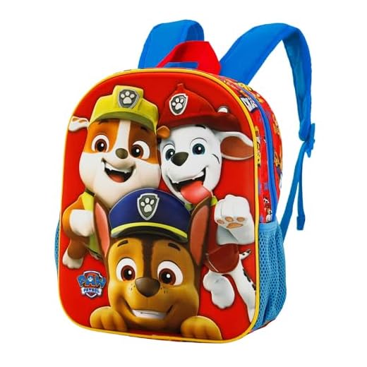 KARACTERMANIA la Patrulla Canina Guys-Mochila 3D Pequeña, Rojo
