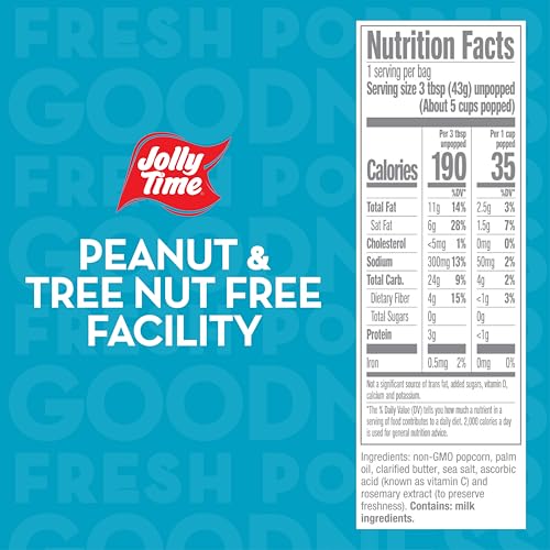 Jolly Time Simply Popped Minis, Lightly Salted Microwave Popcorn, 1.5Oz Personal Bag, 10 Bags Per Carton  thumb #1