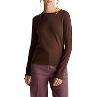 United Colors of Benetton Maglia G/C M/L 1002d1k01 Donna, Marrone Scuro 2C0