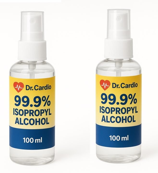 Dr Cardio IPA (99.9% Pure) ISO PROPYL ALCOHOL Spray bottle 100mlx2 (CH3)2-CH-OH CAS: 67-63-0 | Premium Grade Pure-image-29