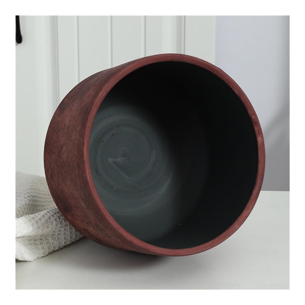 Planteur Pot de Fleurs rétro Lumineux et élégant, Style épuré, avec Pieds Hauts.(Red)