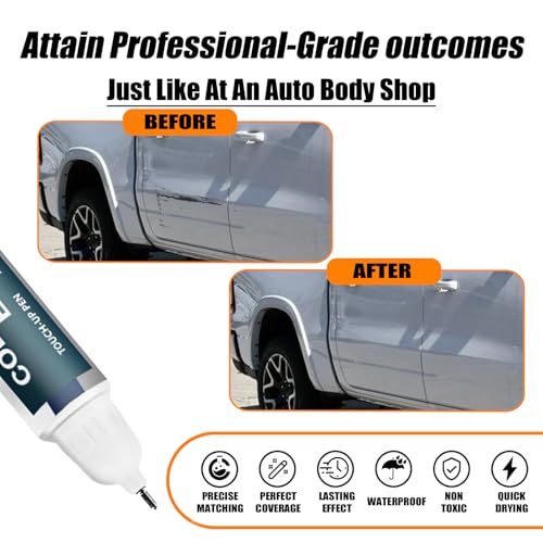 Image of Bright white(PW7 /GW7) Touch Up Paint Compatible with Dodge Ram, Car Paint Pen Scratch Repair Two-In-One Touch Up Paint, Premium Car Scratch Remover for Deep Scratches