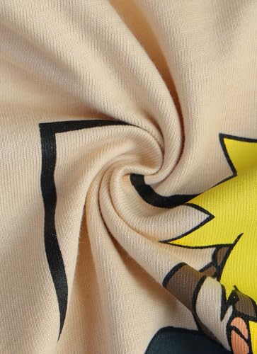 Image of Kidsville Official Naruto Anime Character Half Sleeves Round Neck Graphic Printed Regular Fit Pure Breathable Cotton Fabric Tshirt for Boys