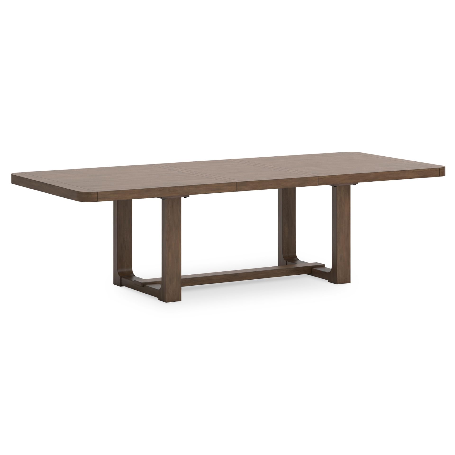 Condition photo showing New/Like New for Signature Design by Ashley Cabalynn Farmhouse Dining Extension Table with 1 Removable Center Leaf, Light Brown