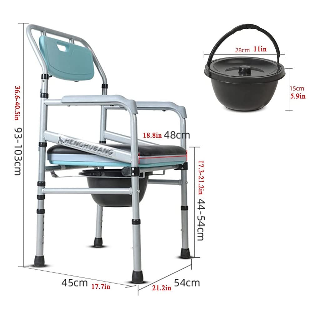 Składana Komoda/Krzesełko Pod Prysznic Ultra-premium Wyściełane krzesło prysznicowe, łóżko pastowatego Krzesło regulowane Regulowana wysokość, Krzesło Isoluba WC Krzesło alternatywne do toalety