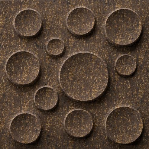 Image of Kayra Decor 3D PVC Wall Panels for Bedroom & Living Room | Moon Design | Magnum Brown Color | 19.7 x 19.7 Inch | Pack of 12 | 32.28 Sq Ft