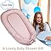 Baby Lounger Cover for Newborns, 100% Cotton Soft Portable Baby Nest Lounger Cover, Breathable Infant Lounger Replacement Cover, Lounger Pillow Cover Fit for Snuggle Me, Cover Only(Pink)