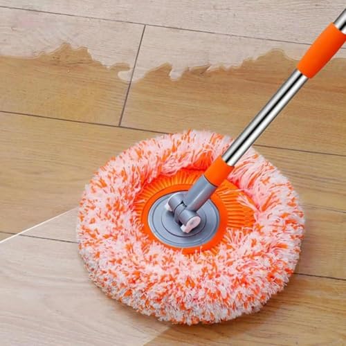 Image of Bathroom Cleaning Brush with Wiper, Long Handle Floor Scrubber Brush with Water Wiper Blade, Heavy Duty Tile & Floor Cleaning Brush, Multipurpose Bathroom Kitchen Floor Cleaner Tool (Sun Flower mop)