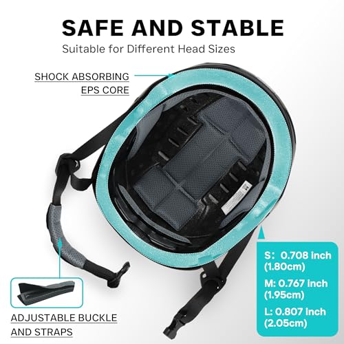 DKONI Fahrradhelm für Erwachsene, USB-aufladbare Vor- und Rücklichter (Zitronengelb, L: 56-61cm) – Ansicht 6