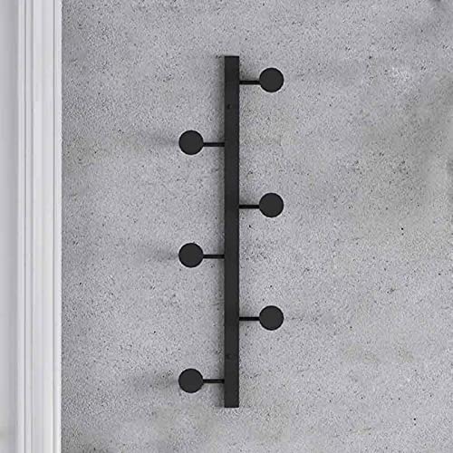 Porte-manteau mural de qualité supérieure en métal noir mat pour manteau et chapeau