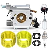 Hipa 309362003 Carburetor for Homelite 42cc Chainsaw Parts UT10540 UT10544 UT10580 UT10588 UT10542 UT10546 UT10548 UT10560 UT10566 UT10568 UT10582 UT10584 UT10586 Carb + Primer Bulb Filter