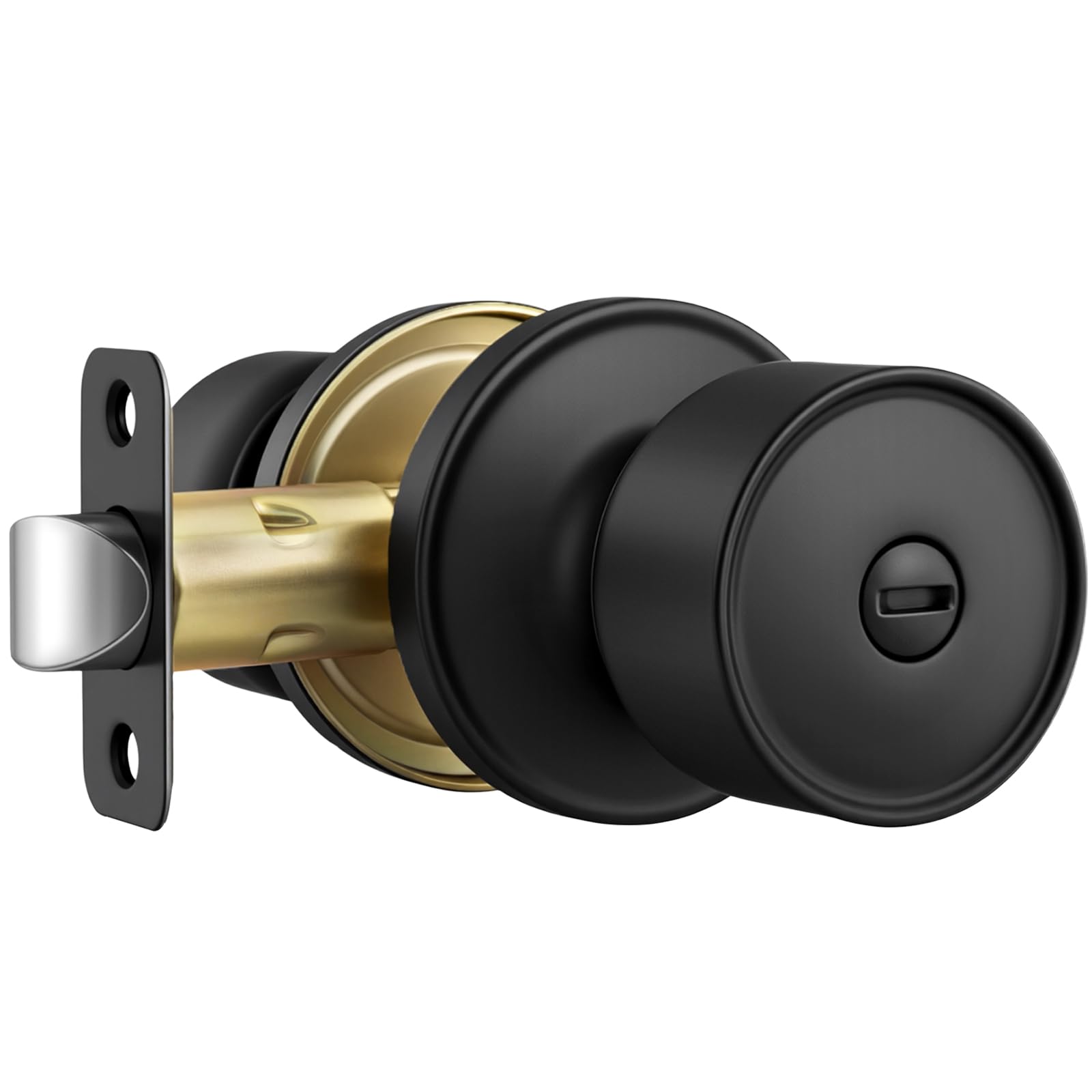 Goldenwarm Matte Black Privacy Door Knobs (10 Pack) -16