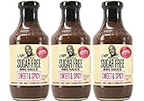 G Hughes Sugar Free Sweet & Spicy BBQ Sauce 18 oz (3 Pack)
