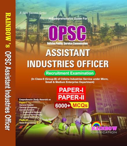 Image of OPSC Assistant Industries Officer (AIO) Recruitment Exam Guide - Paper 1 & 2 | 6000+ MCQs | Rainbow Publication