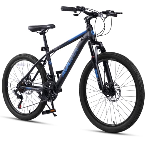 AVASTA Thrax 24 26 27.5 inch Mountain Bike with 21-Speed, High Tensile Steel Frame, Dual Disc Brake, Comfortable Saddle, - Detailed View