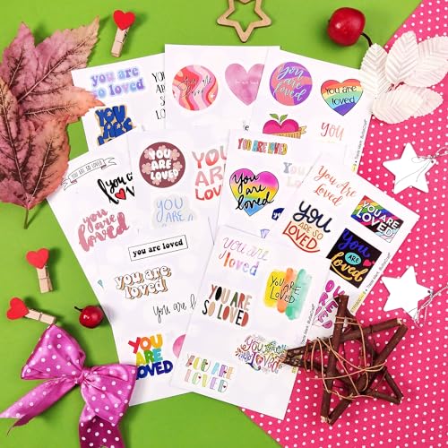 Image of 50Pcs You are Loved Stickers for Water Bottles - You are Loved Gifts, Gifts for Women & Men