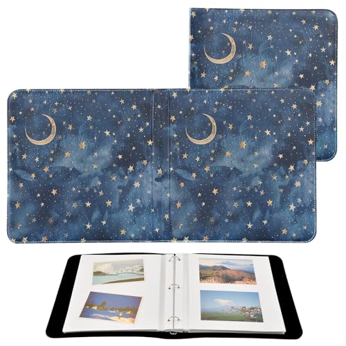 Álbum de Fotos ALAZA Moon Stars Galaxy con Cubierta de Poliuretano y Anillas, para Bodas, Viajes y Recuerdos Familiares miniatura 2