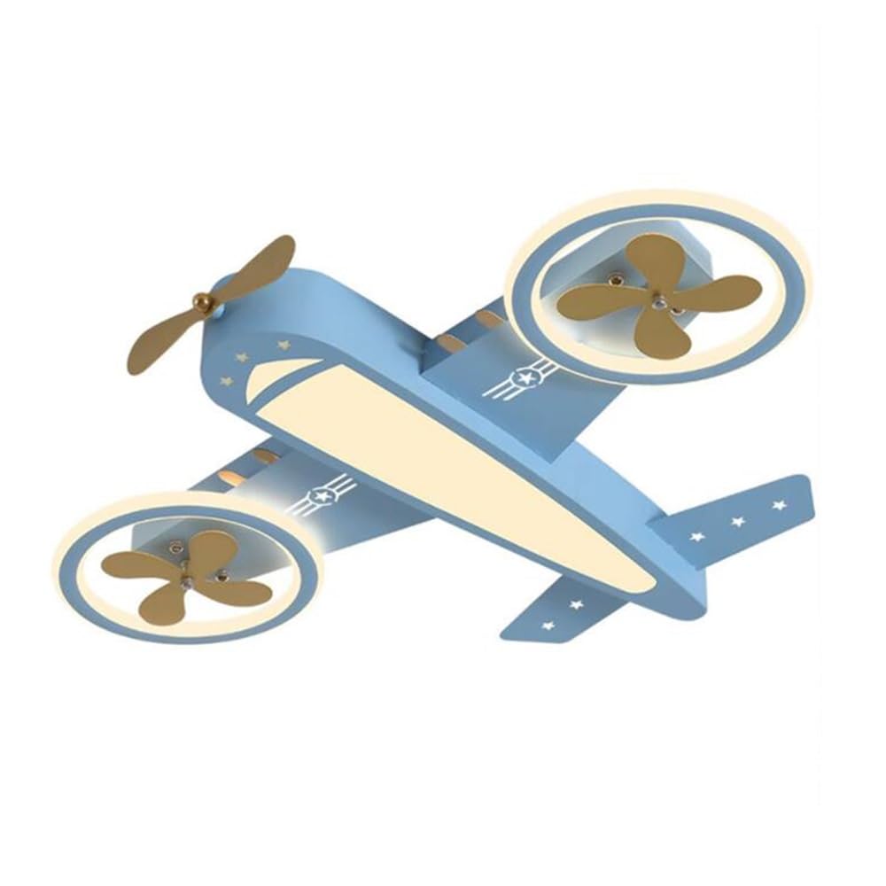Plafoniera LED Lampada Da Soffitto Aereo Creativa Lampada Bambini Dimmerabile Con Telecomando Metallo Stanza Delle Bambino Ragazzi Ragazze Lampadario Da Camera Da Letto Soggiorno Sala Da Pranzo, Blu