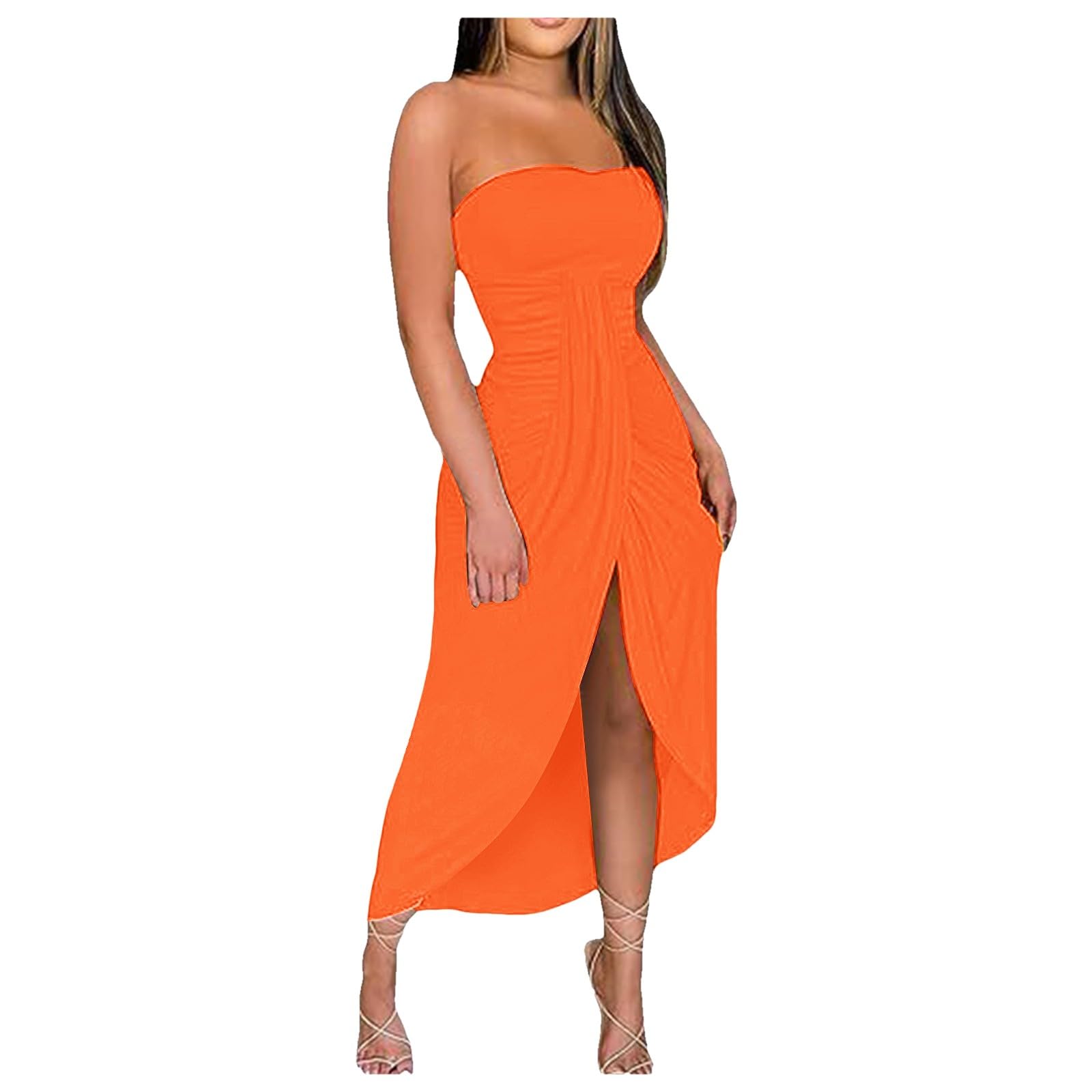 Robe de plage pour femmes ample et décontractée à col rond sans manches